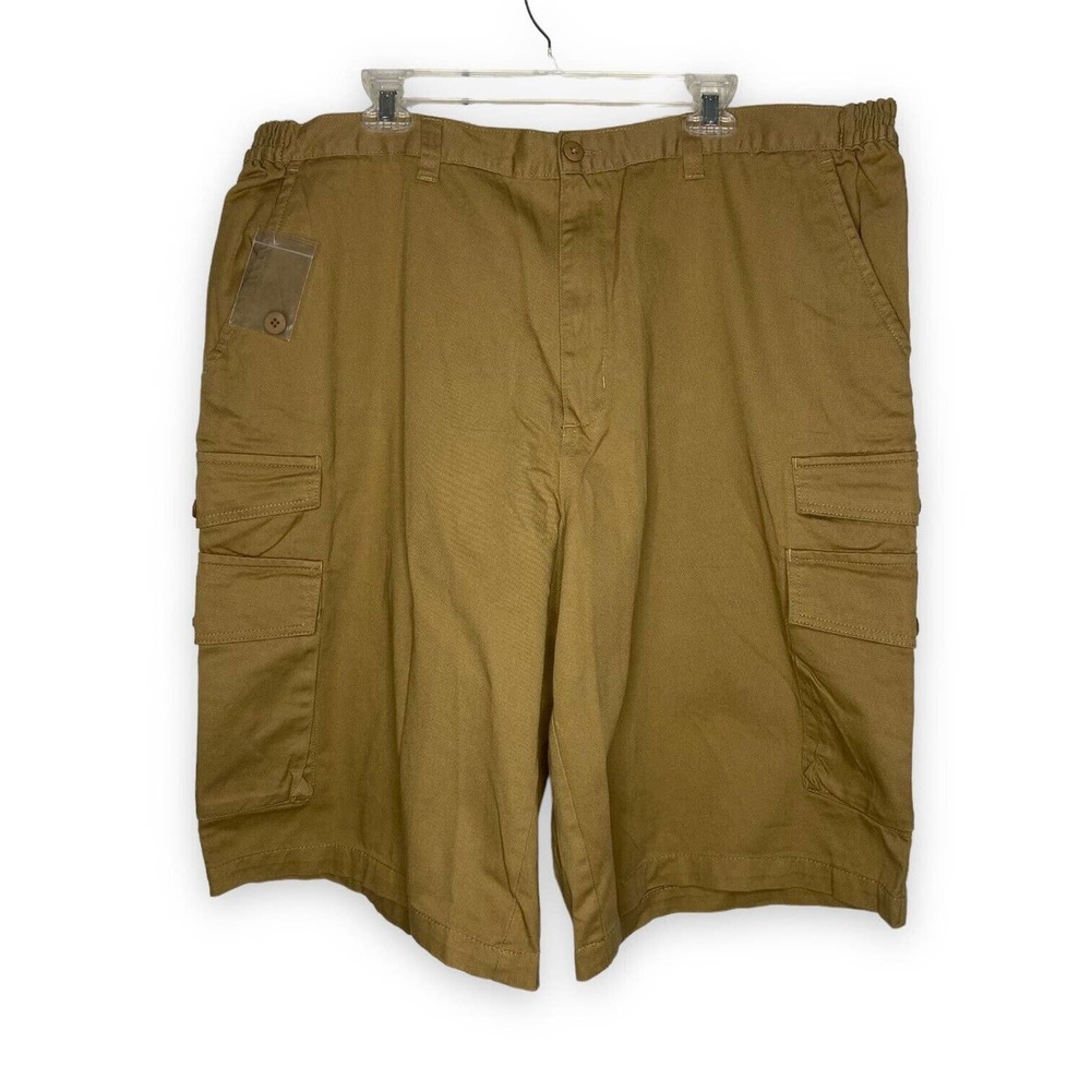 NWOT King Size Mens Size 46 Tall Cargo Shorts Tan Cotton Pockets Big & Tall